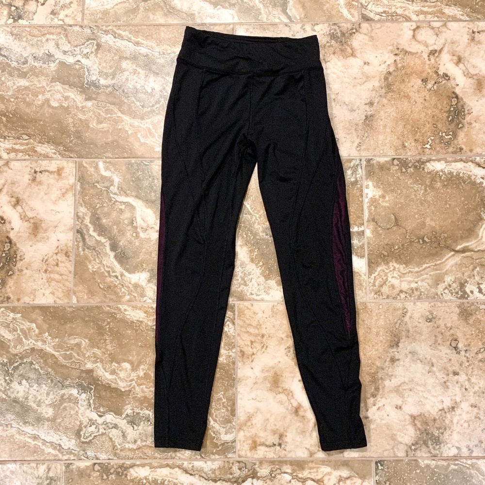RION Black Mesh Detail Full Length Leggings - Picture 2 of 9